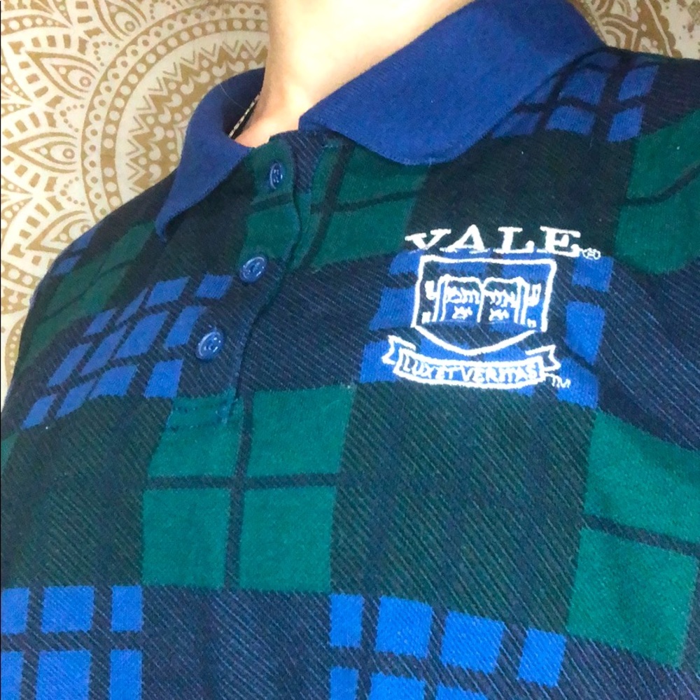Yale Cropped Polo Tee